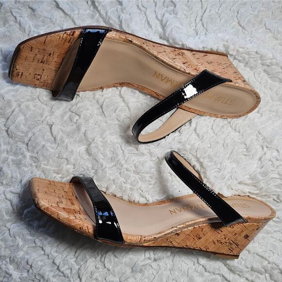 Stuart Weitzman Aleena Wedge Slide Sandal Size 10 - Picture 4 of 6
